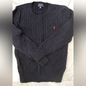 Polo Ralph Lauren Boys Iconic Cable Knit Cotton Pullover Sweater. Size M (10-12)